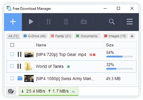 Free Download Manager freeware screenshot